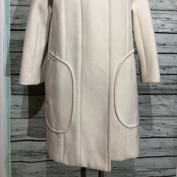 French Connection Daisy White Harbour Coating Wool - Picture 6 of 8